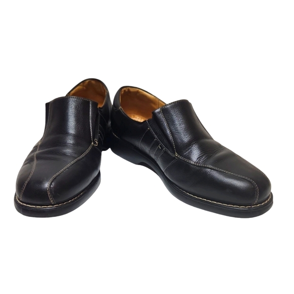Sandro Moscoloni Other - Sandro Mascoloni Vinyard Men's Black Leather Slip-On Loafer Shoes Size 9D